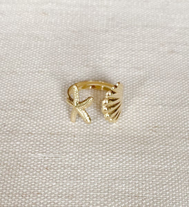 Shell and Starfish ring