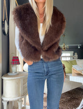 Load image into Gallery viewer, Chocolate Faux Fur Vest