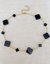 Load image into Gallery viewer, Short Black Clover necklace