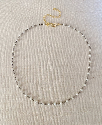 Pearl Rosary choker