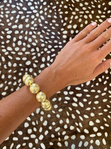 Large Gold Beaded bracelet