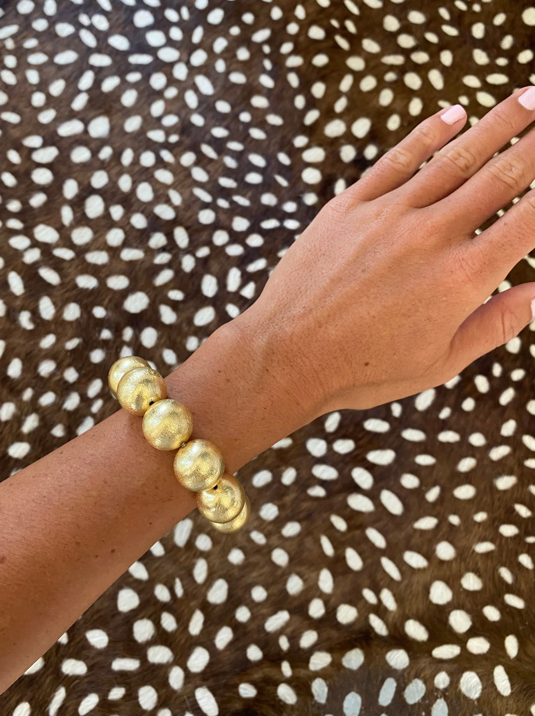 Large Gold Beaded bracelet