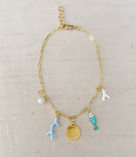 Sardine Charm anklet