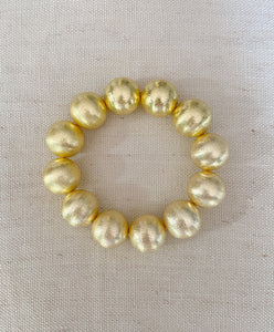 Large Gold Beaded bracelet