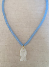 Load image into Gallery viewer, White Gemstone Sardine on Bead necklace