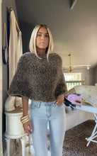 Load image into Gallery viewer, Chocolate Faux Fur Poncho