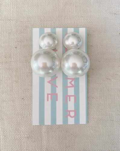 Large Double Pearl earrings