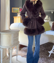 Load image into Gallery viewer, Chocolate Fur Trim Coat