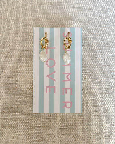 Knot Pearl earrings