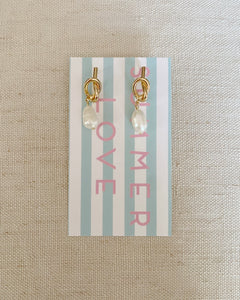 Knot Pearl earrings