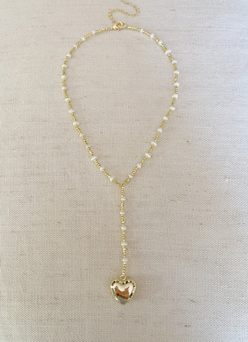 Puffy Heart Drop necklace