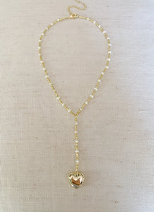 Puffy Heart Drop necklace