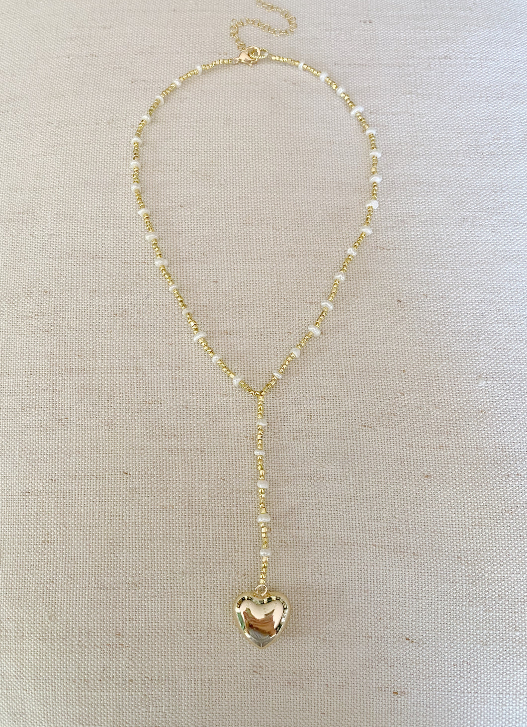 Puffy Heart Drop necklace