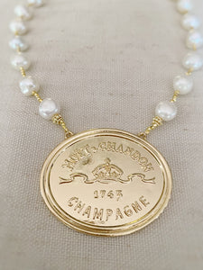 Champagne Label necklace