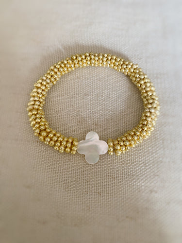 Clover on Snake bracelet