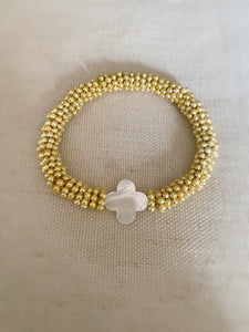 Clover on Snake bracelet