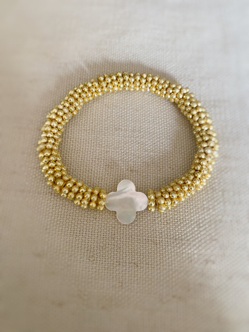 Clover on Snake bracelet