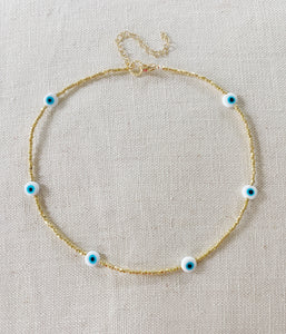 Multi Evil Eye choker