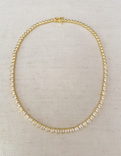 Love tennis necklace
