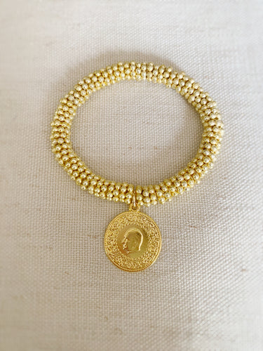 Coin on Snake bracelet