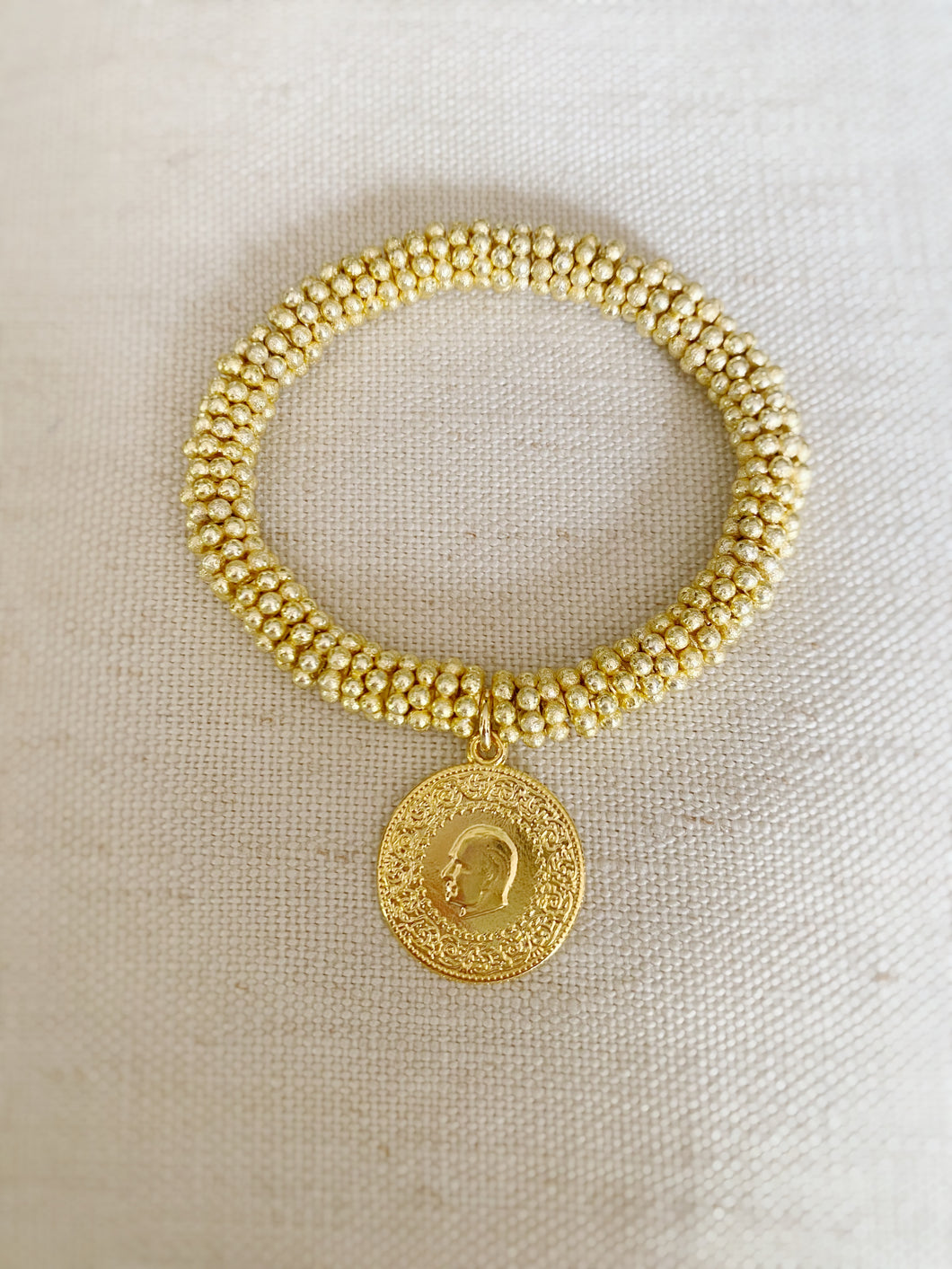 Coin on Snake bracelet