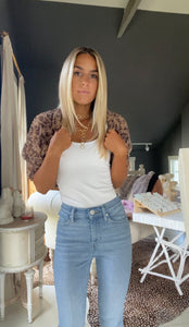 Cheetah Faux Fur Shrug