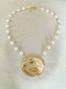 Champagne Label necklace