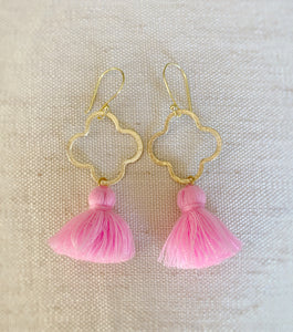 Open Clover Tassel earrings