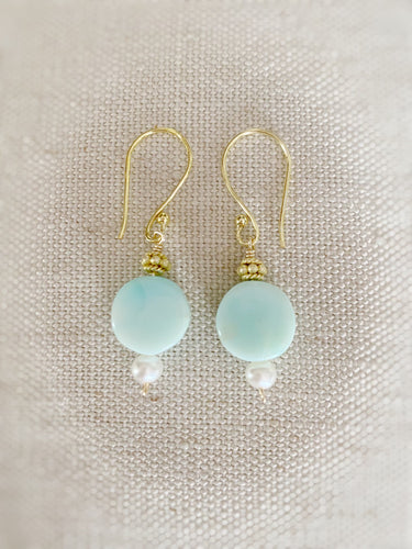 Sea and Pearl earrings