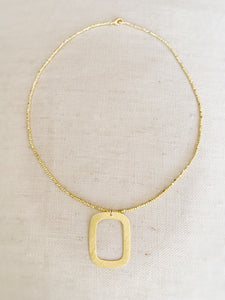 Open Rectangle necklace