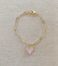 Load image into Gallery viewer, Small Enamel Heart bracelet