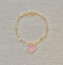 Load image into Gallery viewer, Small Enamel Heart bracelet