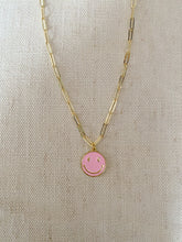 Load image into Gallery viewer, Enamel Smiley necklace