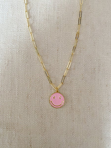 Enamel Smiley necklace