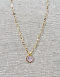 Enamel Smiley necklace