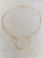 Load image into Gallery viewer, Large Hoop on Chain necklace