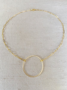 Large Hoop on Chain necklace