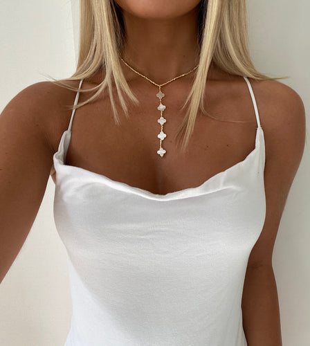 Multi Clover Drop necklace