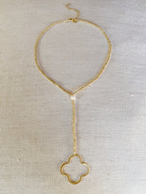 Load image into Gallery viewer, Open Clover Drop necklace