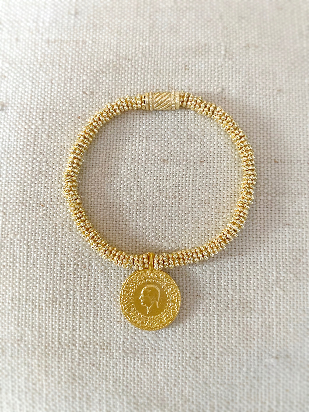 Coin on Snake bracelet