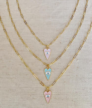 Load image into Gallery viewer, Evil Eye Heart necklace