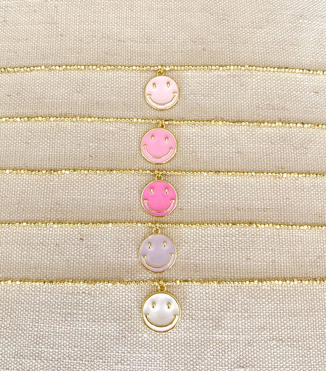 Enamel Smiley choker