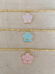 Enamel Smiley Flower choker