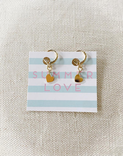 Gold Heart Huggie earrings