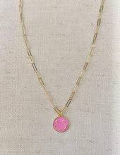 Load image into Gallery viewer, Enamel Smiley necklace