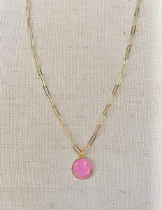 Enamel Smiley necklace