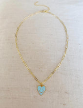 Load image into Gallery viewer, Enamel Smiley Heart necklace