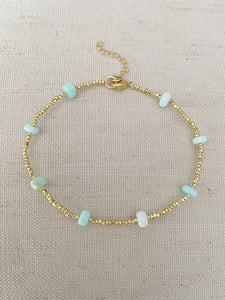 Multi Blue Stone anklet