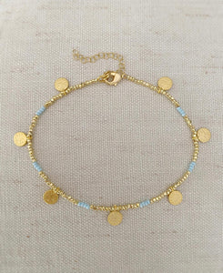 Multi Mini Coin anklet