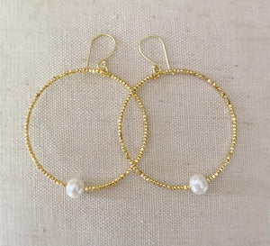 Pearl Hoops